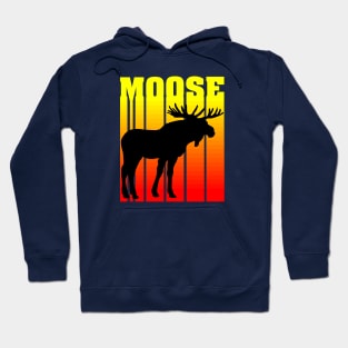 Retro Vintage Moose Hoodie